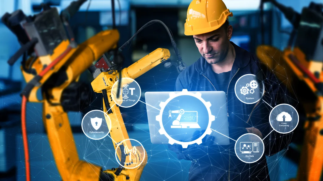 Technicien industriel en Guyane utilisant l'intelligence artificielle et l'IoT pour la maintenance en 2024